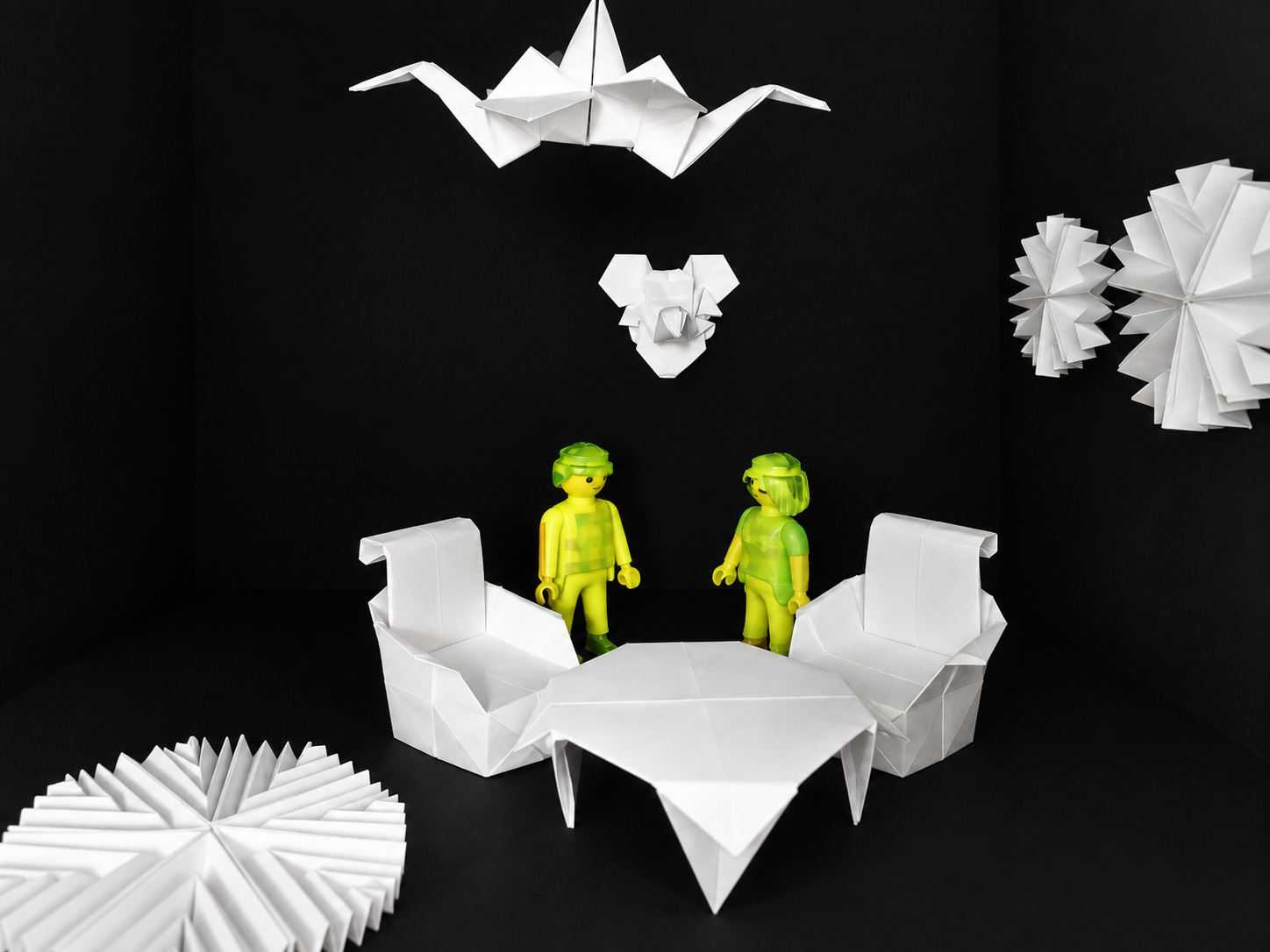 Mise en scène expérimentale en origami par Nathalie Othats Lagréou