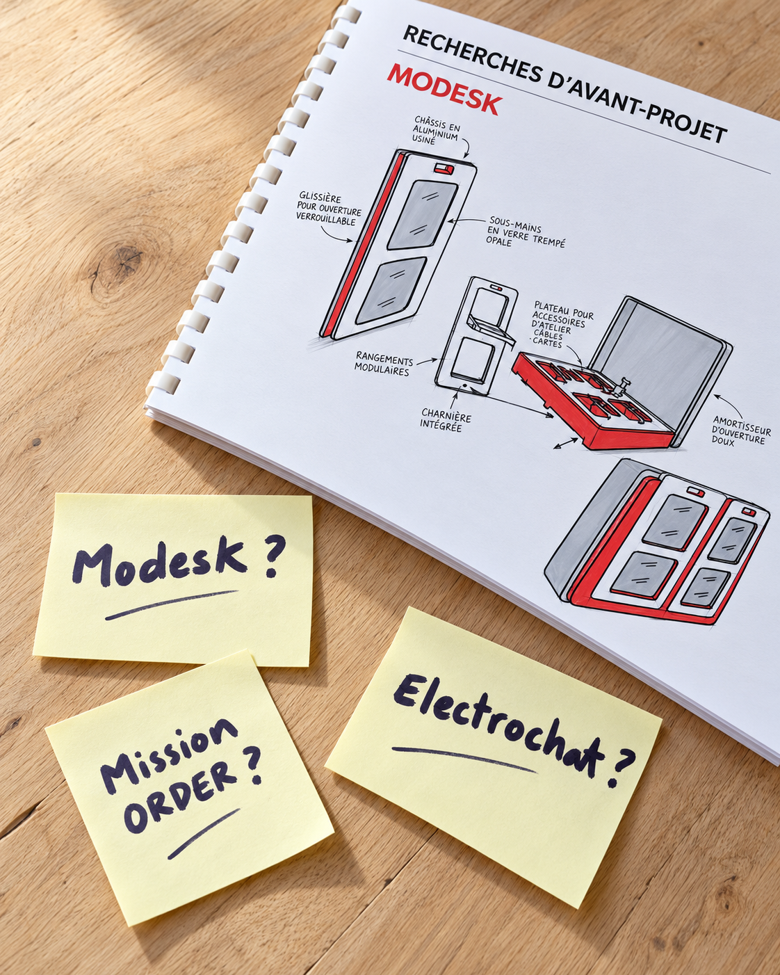 Planche de recherche et création de design produit Maisonena